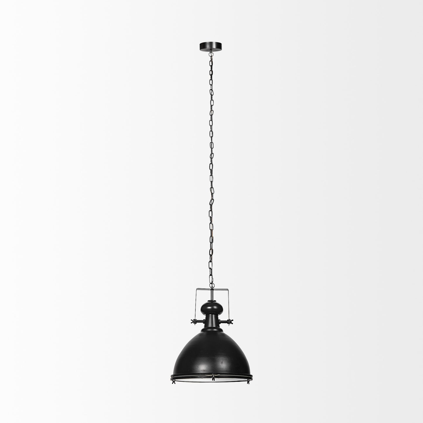 Industrial Black Metal Hanging Pendant Light-2