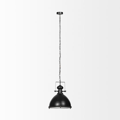 Industrial Black Metal Hanging Pendant Light-2