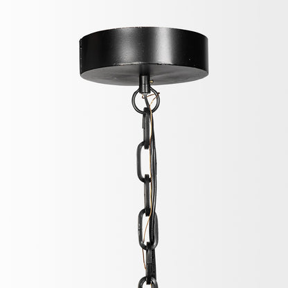 Industrial Black Metal Hanging Pendant Light-3