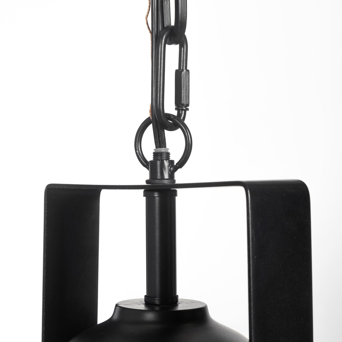 Industrial Black Metal Hanging Pendant Light-4