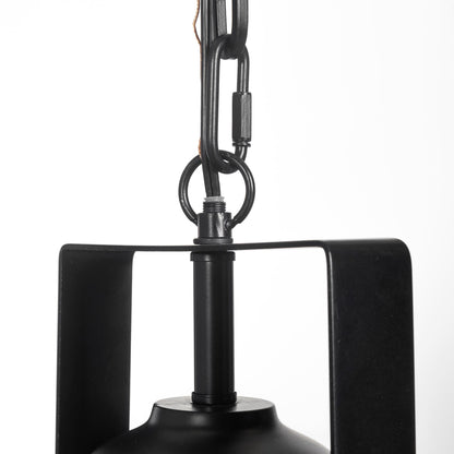 Industrial Black Metal Hanging Pendant Light-4