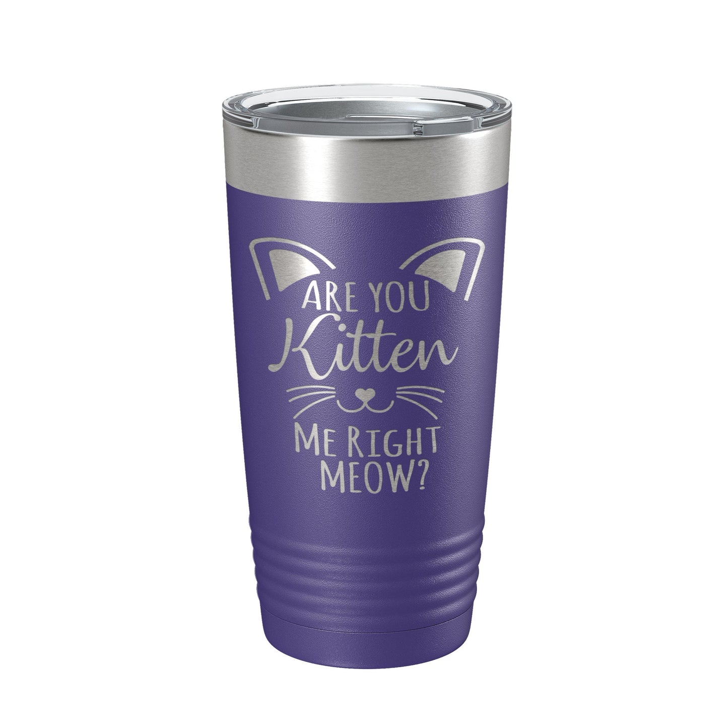Are You Kitten Me Right Meow Tumbler Travel Mug Insulated Laser Engraved Coffee Cup Funny Cat Lover Gift 20 oz-15