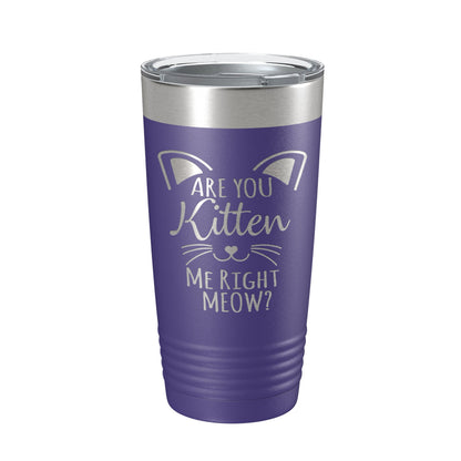 Are You Kitten Me Right Meow Tumbler Travel Mug Insulated Laser Engraved Coffee Cup Funny Cat Lover Gift 20 oz-15