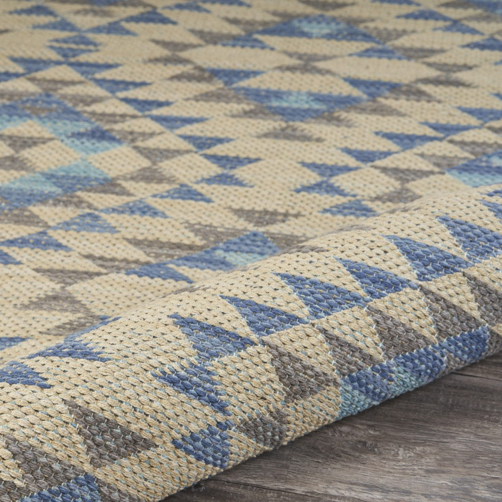 3' x 5' Blue Decorative Lattice Area Rug-7