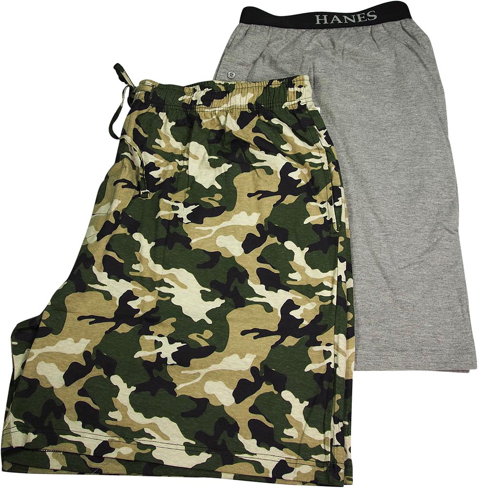 Hanes Men's Big-Tall Knit Sleep Short (Pack of 2)-2