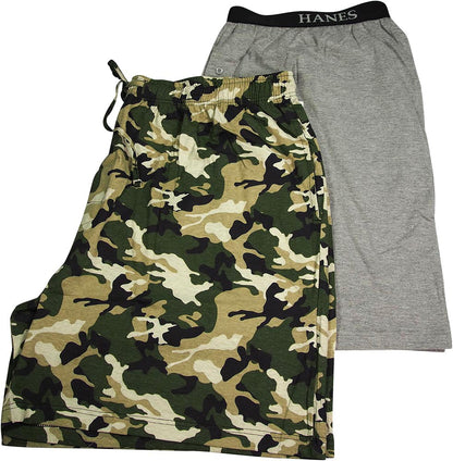 Hanes Men's Big-Tall Knit Sleep Short (Pack of 2)-2