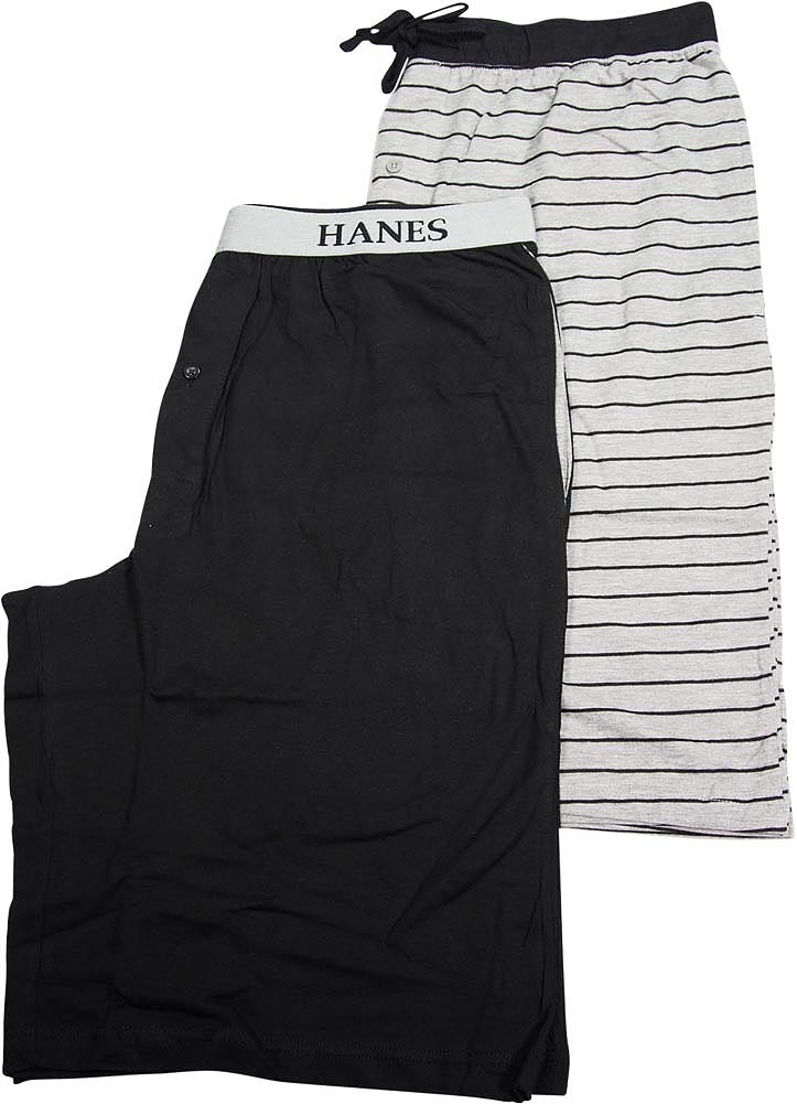 Hanes Men's Big-Tall Knit Sleep Short (Pack of 2)-3