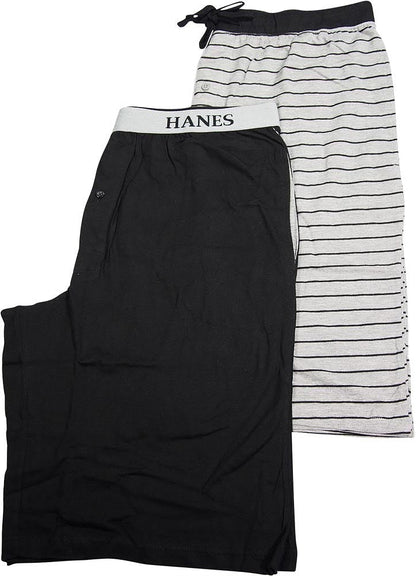 Hanes Men's Big-Tall Knit Sleep Short (Pack of 2)-3