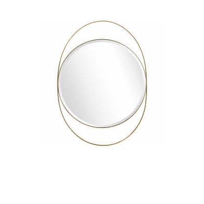39" Gold Oval Metal Framed Accent Mirror-3