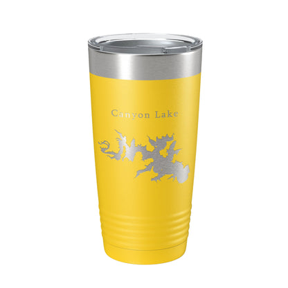 Canyon Lake Map Tumbler Travel Mug Insulated Laser Engraved Coffee Cup Texas 20 oz-4