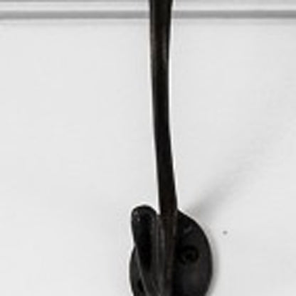 51" White Solid Wood Eight Hook Wall Mount Coat Rack-3