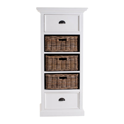 52" White Two Drawer Storage Cabinet With Baskets-3