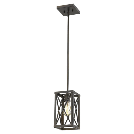 Bronze Metal Geometric Mini Pendant Hanging Light-0