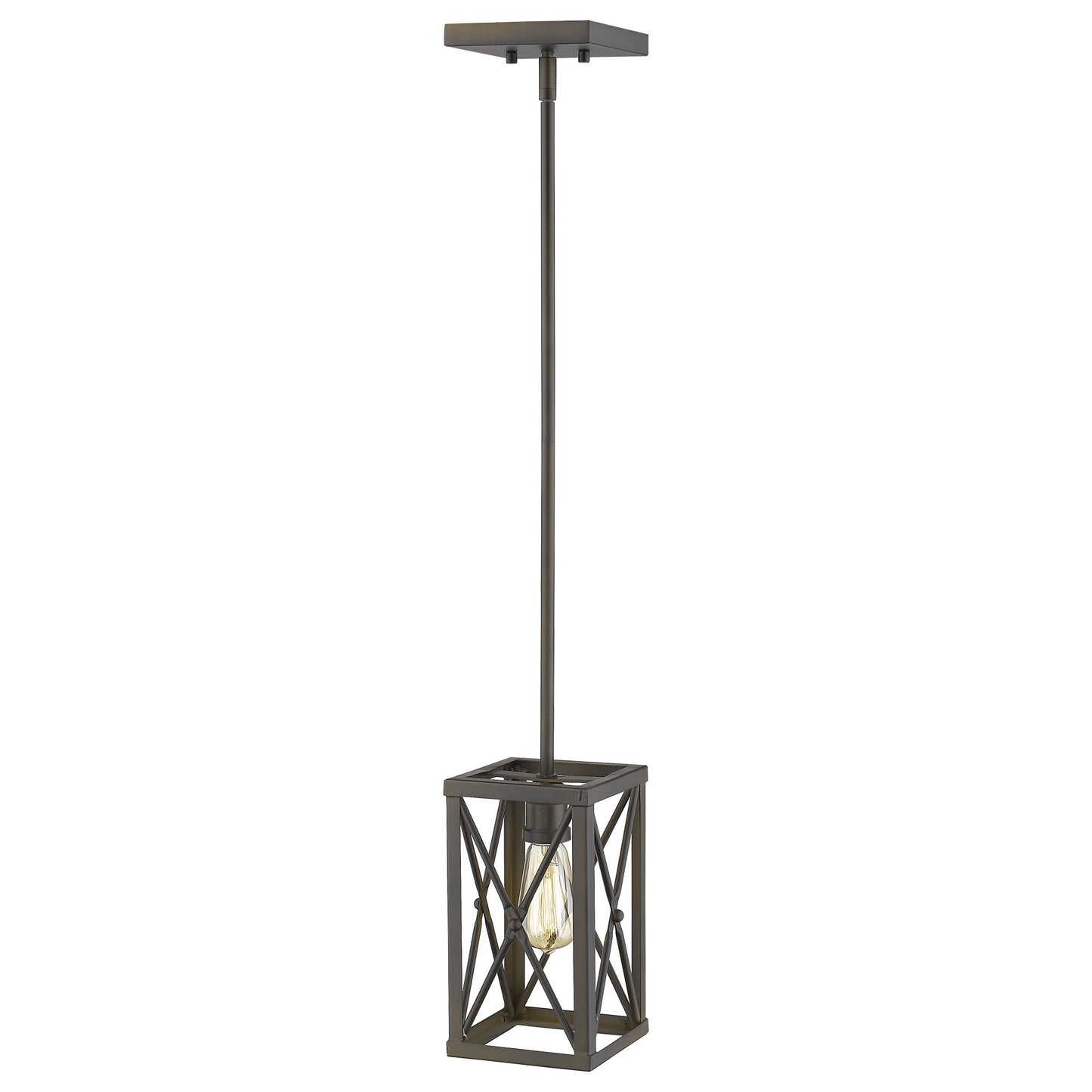 Bronze Metal Geometric Mini Pendant Hanging Light-2