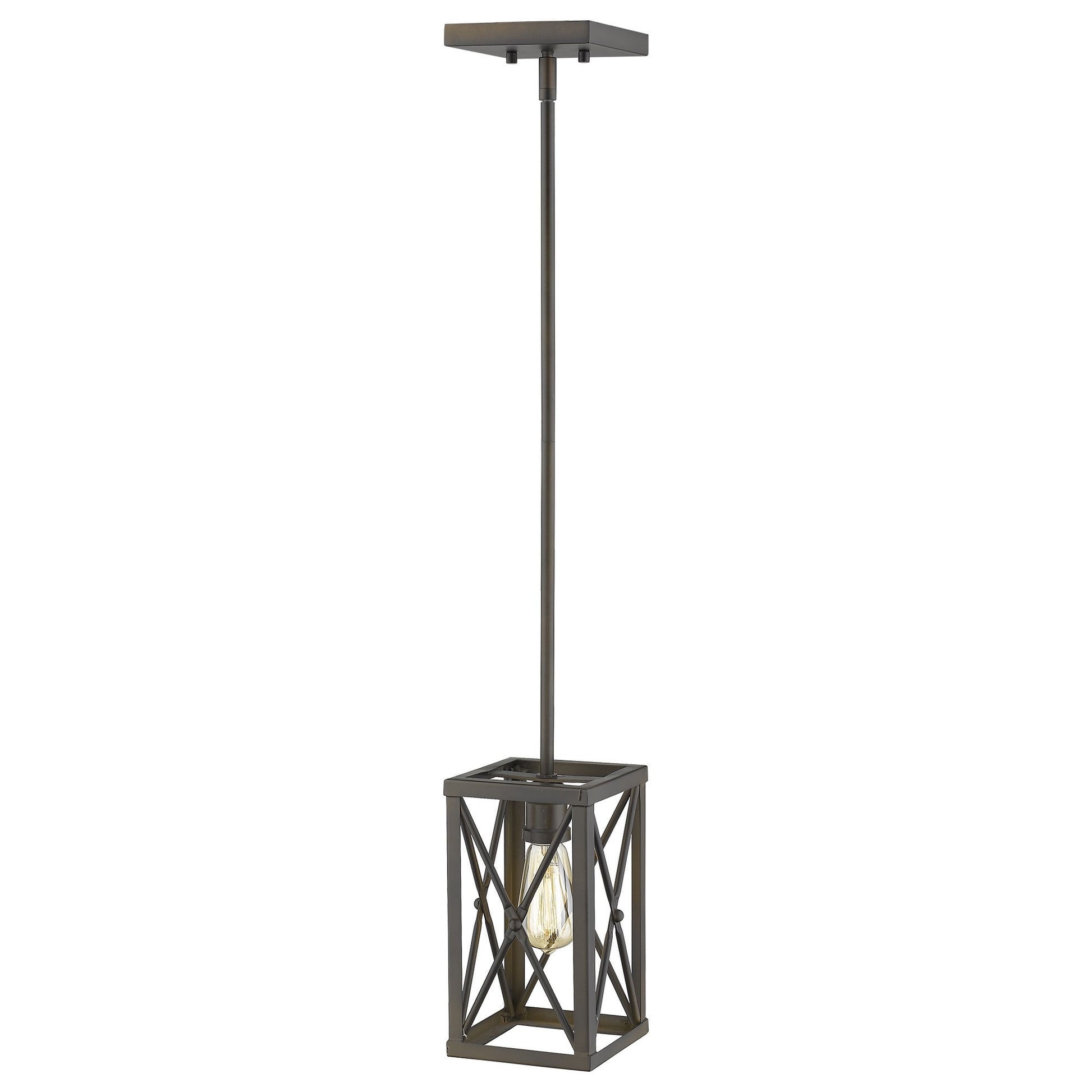 Bronze Metal Geometric Mini Pendant Hanging Light-2