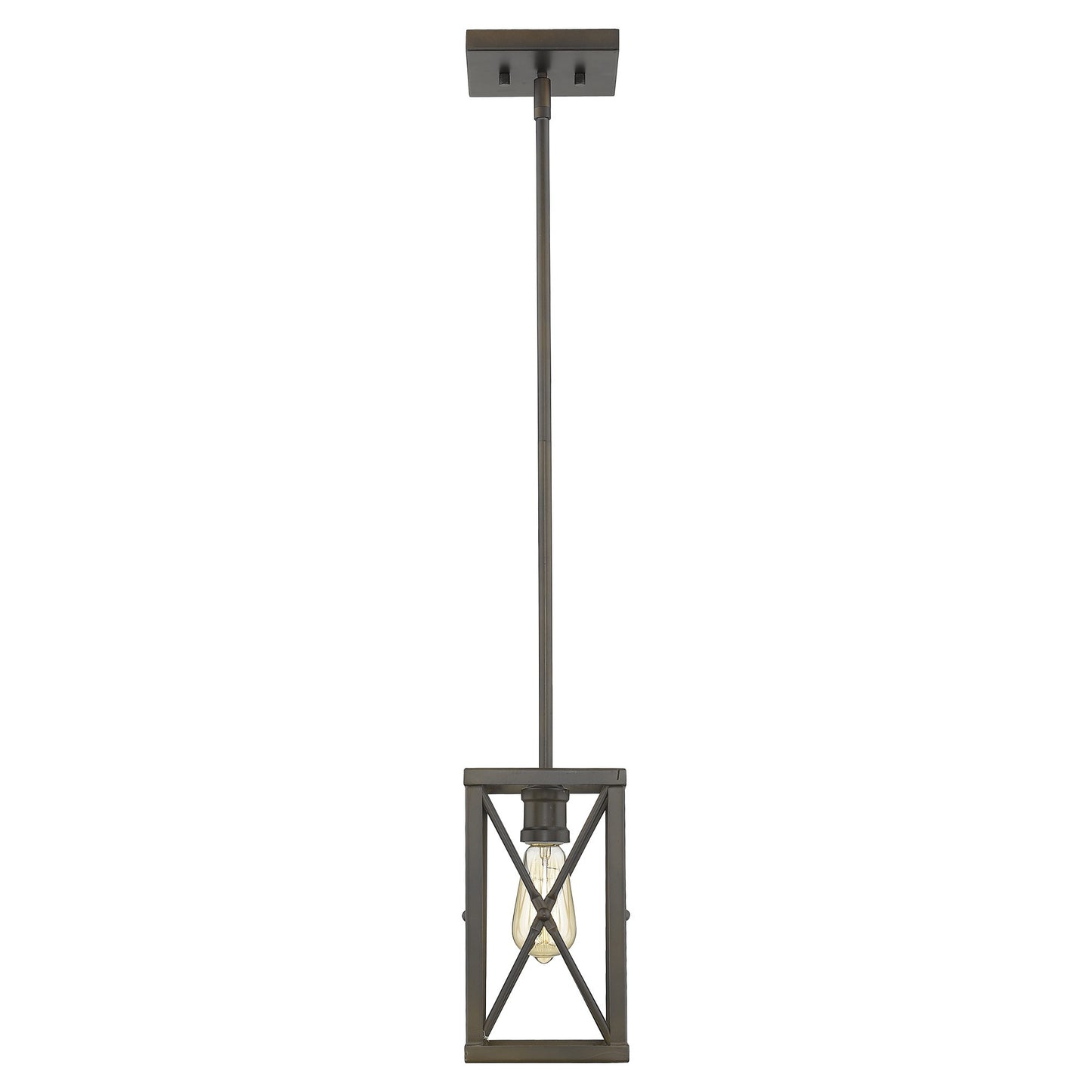 Bronze Metal Geometric Mini Pendant Hanging Light-3