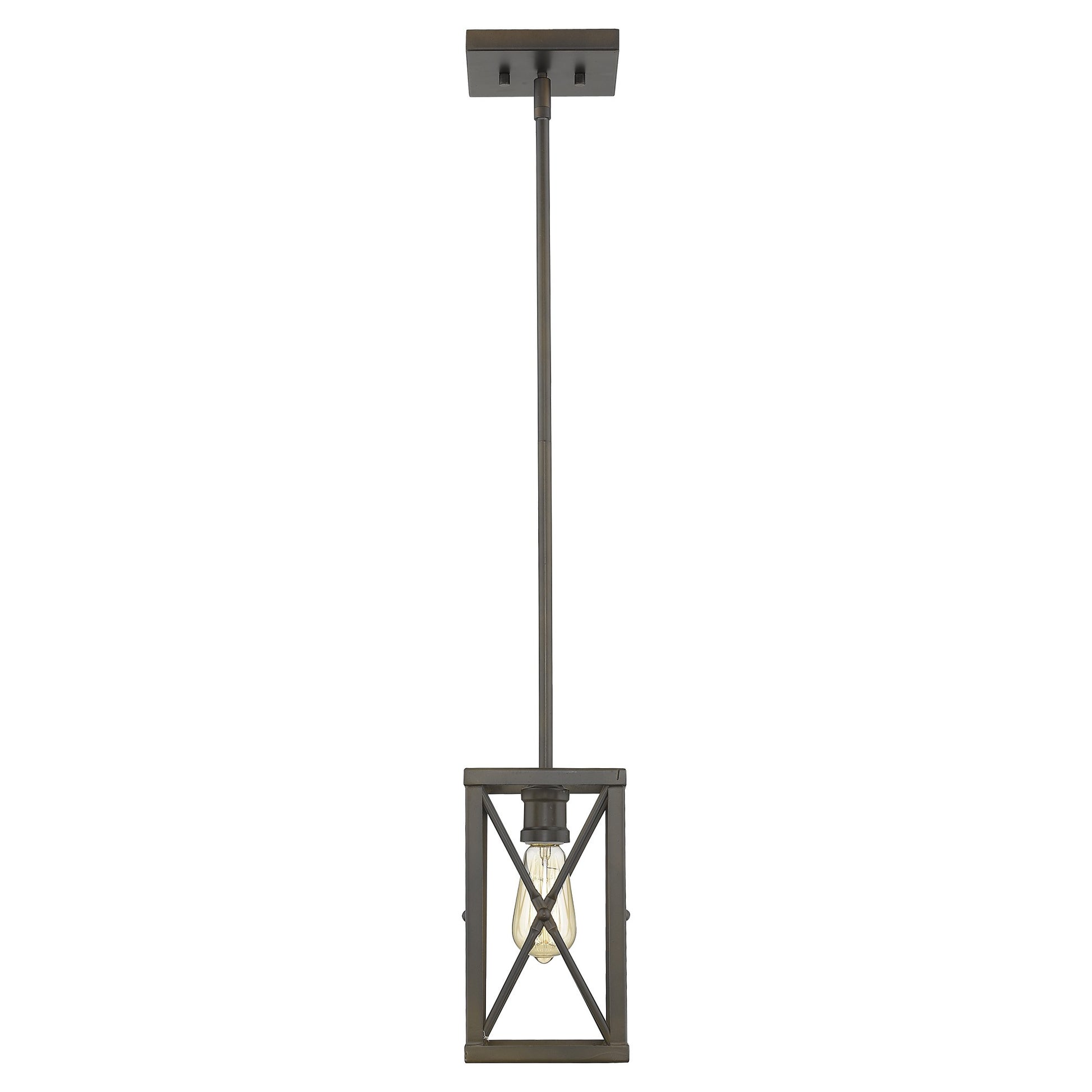 Bronze Metal Geometric Mini Pendant Hanging Light-3