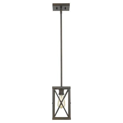 Bronze Metal Geometric Mini Pendant Hanging Light-3