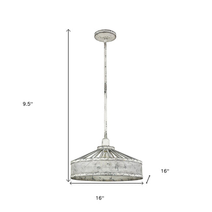 Iris 1-Light Aged Ivory Pendant-8