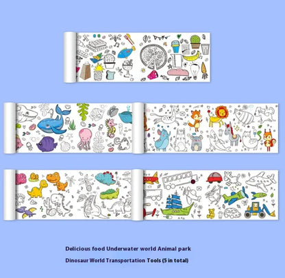 Kids Graffiti Coloring Scroll Roll