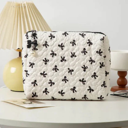 Large Bow Clutch Cosmetic Bag