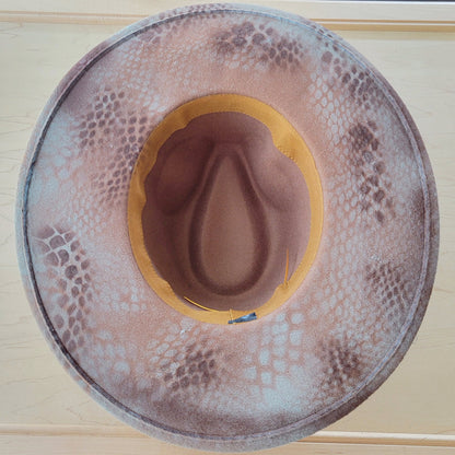 CUSTOM Hand-Painted Branded Cowgirl Western Boho Hat A89-2