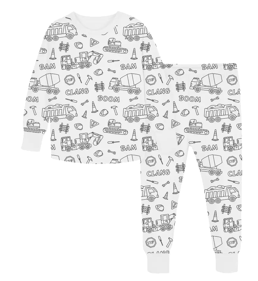 Children's DIY Hand-Painted Pajamas Set
