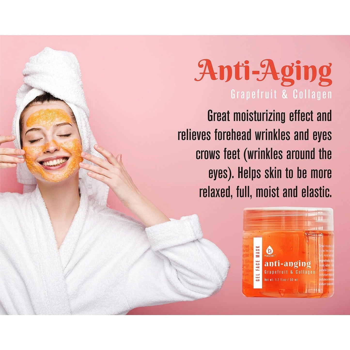 3 Pack Facial Therapy Gel Face Mask With Mask Applicator-3