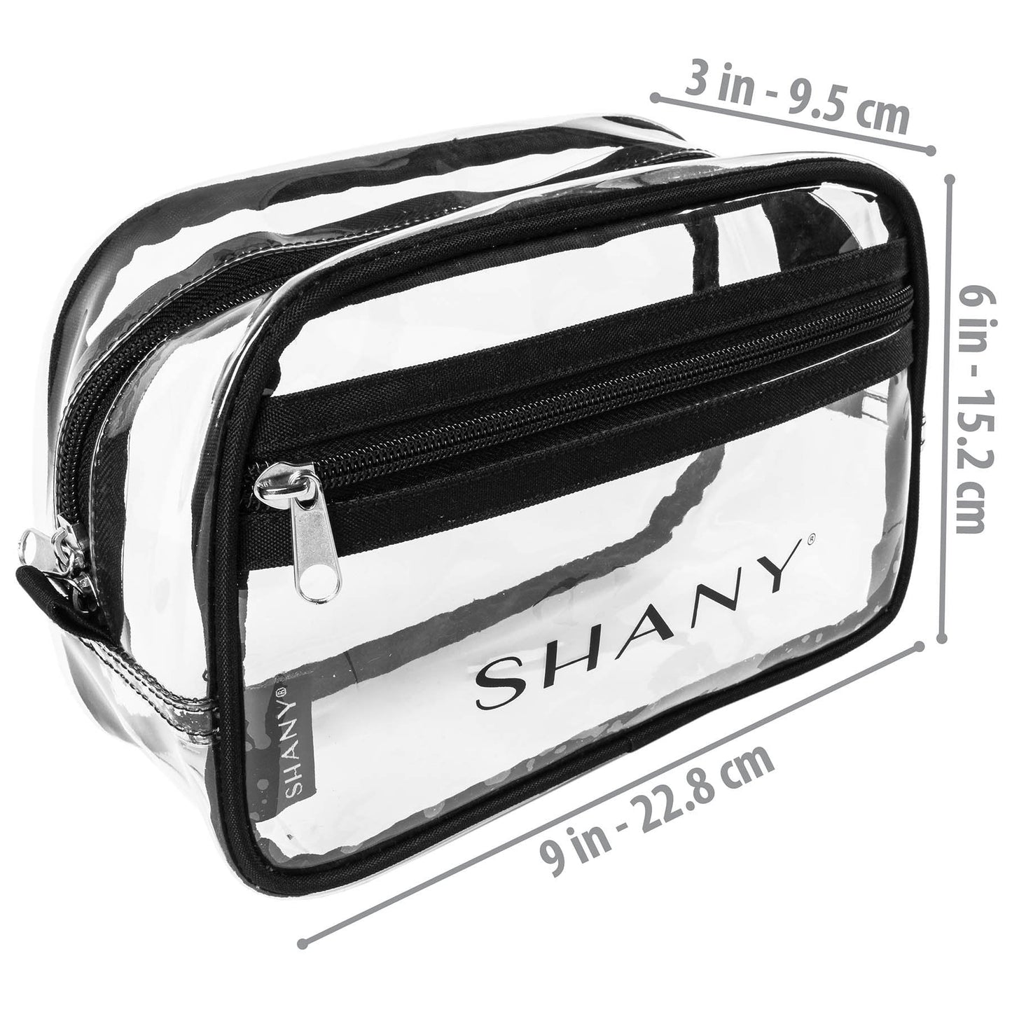 Clear Toiletry Makeup Carry-On Pouch with Zippered Compartment-3