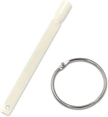 50Pcs Round Head Iron Ring Fan Color Card Oval Fake Nail Practice Tools-4