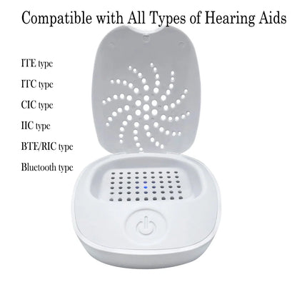 Hearing Aids UV Drying and Sterilization Box, Electronic Dehumidifier, USB Type-C Plug-in-3