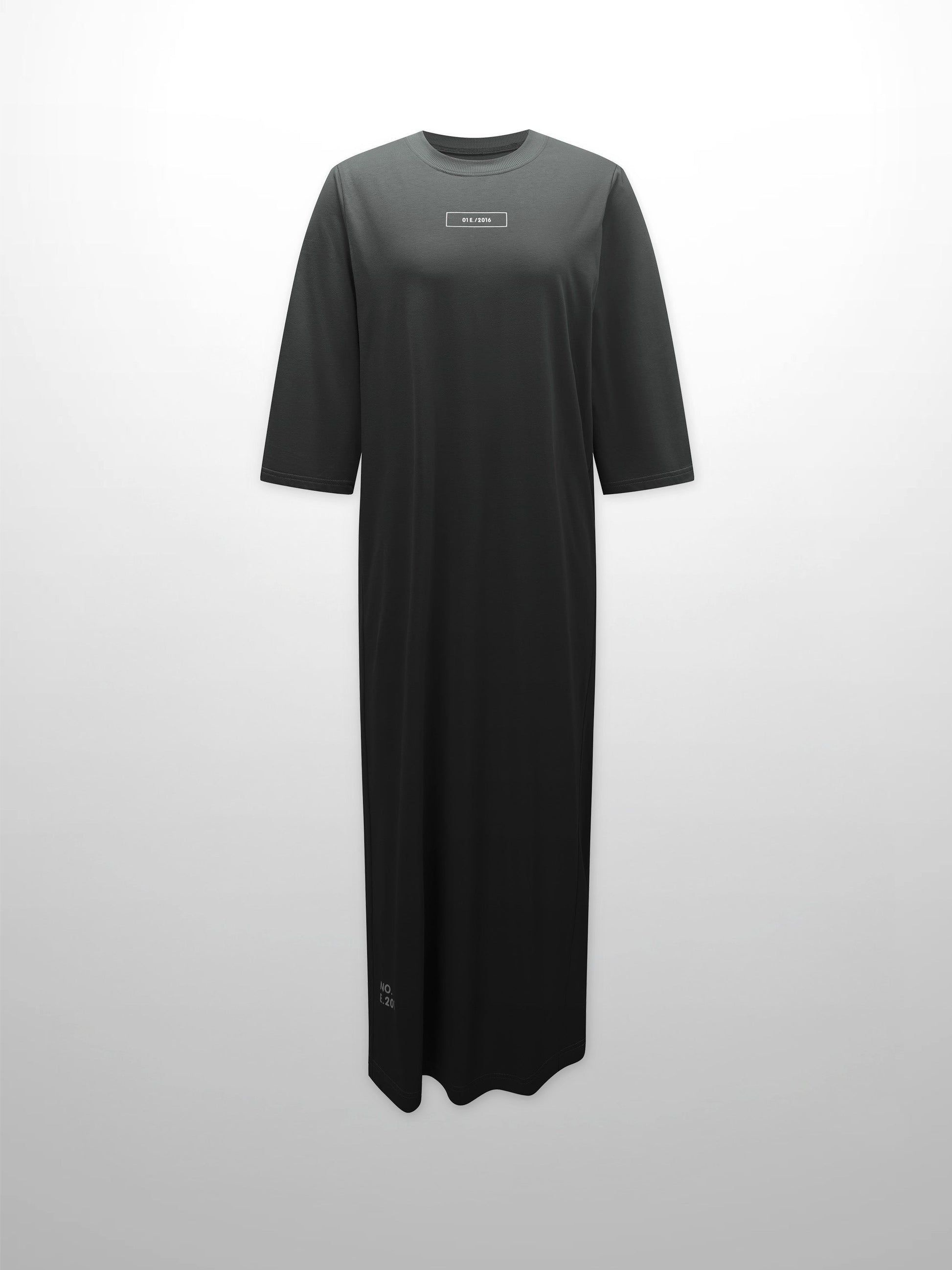 T-Shirt Maxi Dress-Black-0