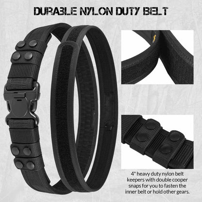 Duty Belt 2'' Police Belts with Hook Lining-4