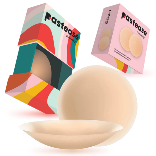 5-Pack: Pastease Everyday® Nipple Cover Sticky Adhesive Silicone Nipple Pasties Reusable Pasty Breast Covers for Women with Travel Box-0
