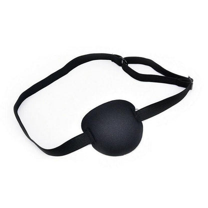 1/2/3/4/5Pcs Adjustable Strap Eye Patch Soft Concave Design Washable Black Cover-3