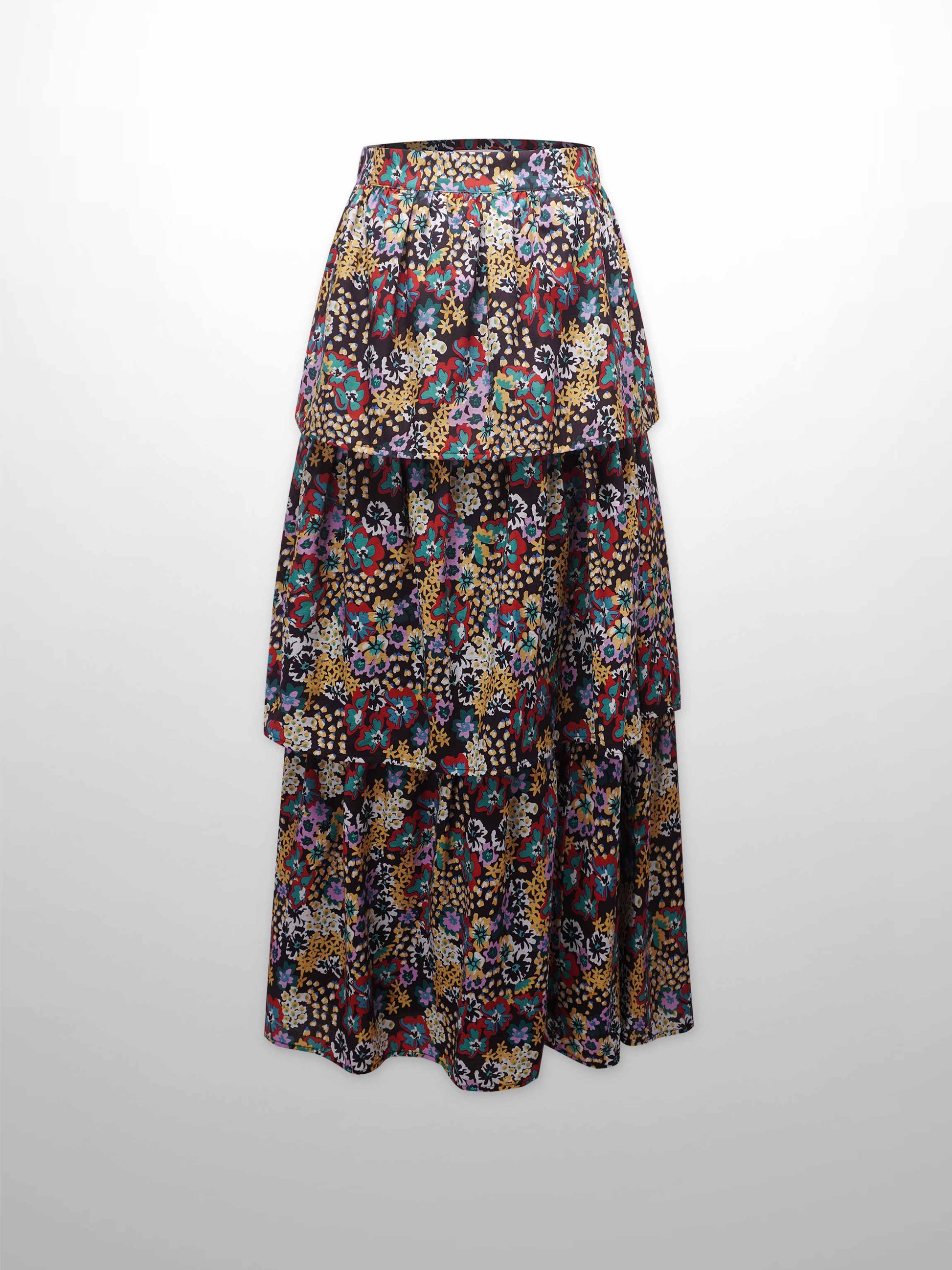 Layered Skirt-Bold Floral-1
