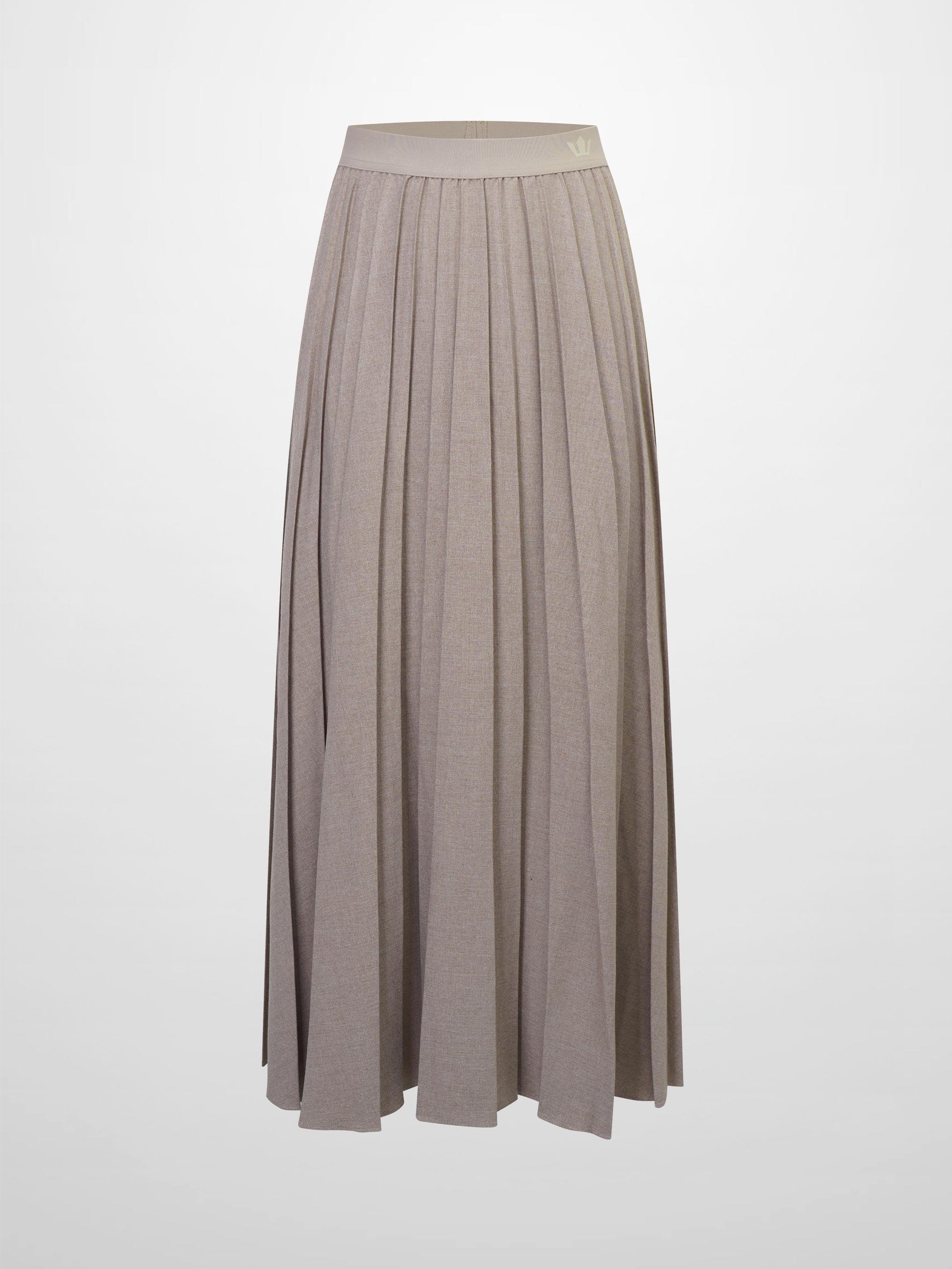 Marni Pleated Skirt 37"-Mocha Mousse-1