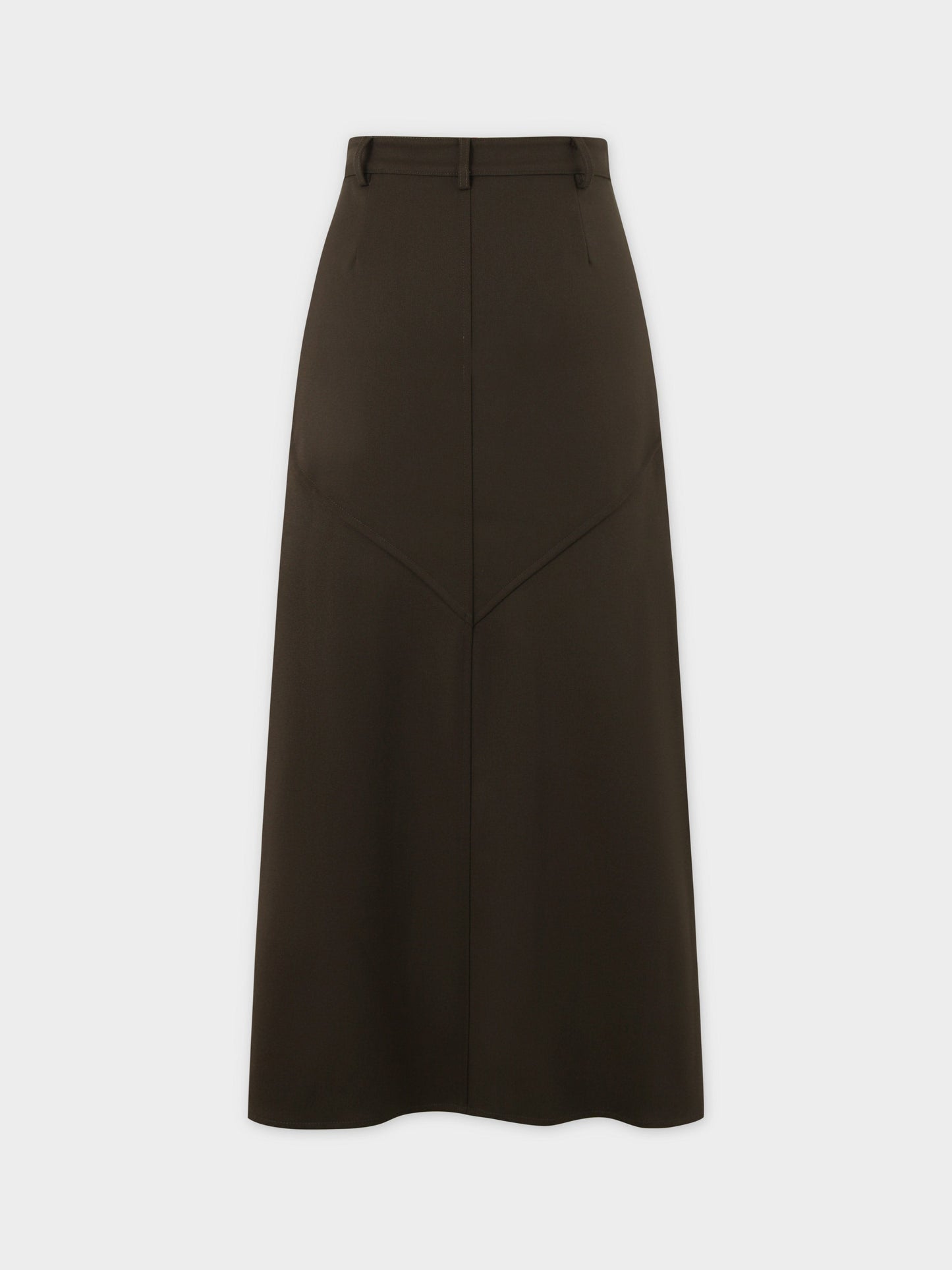 Deep V Skirt-Olive Green-2