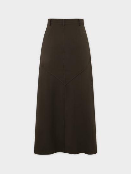 Deep V Skirt-Olive Green-2