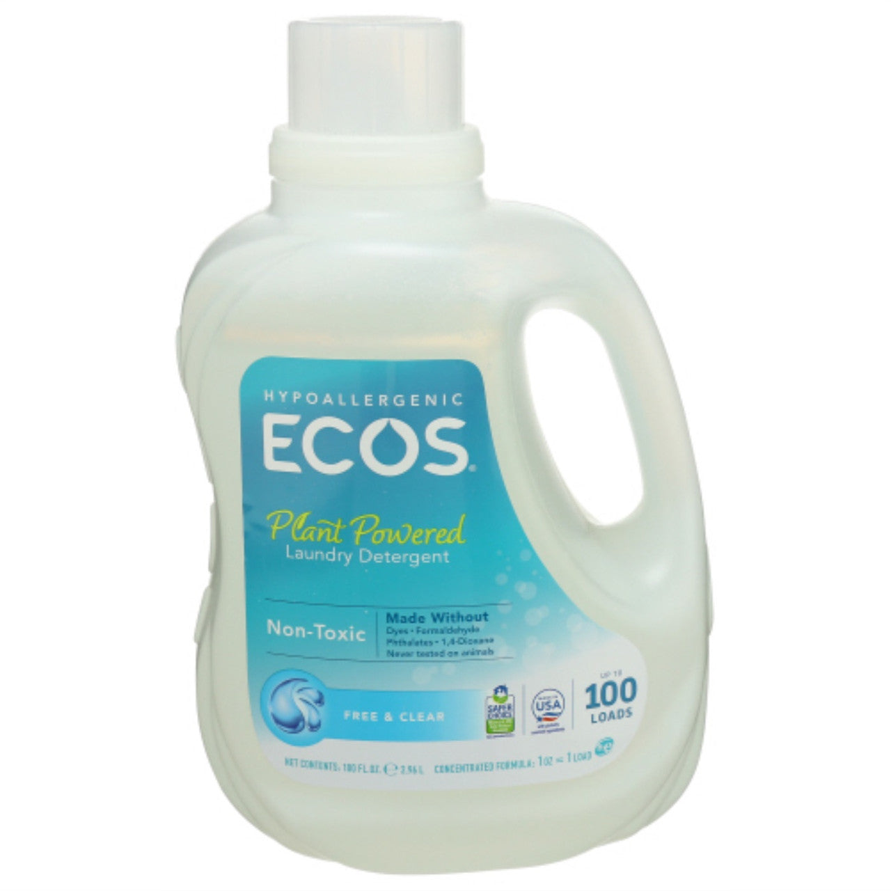 Earth Friendly Ecos Free & Clear Ultra Liquid Detergent (4x100 Oz)-0