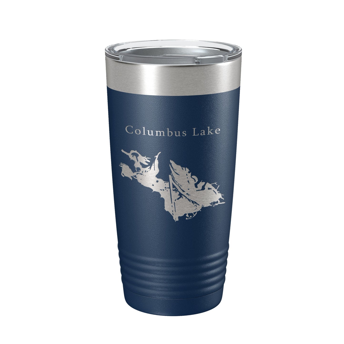 Columbus Lake Map Tumbler Travel Mug Insulated Laser Engraved Coffee Cup Mississippi 20 oz-2