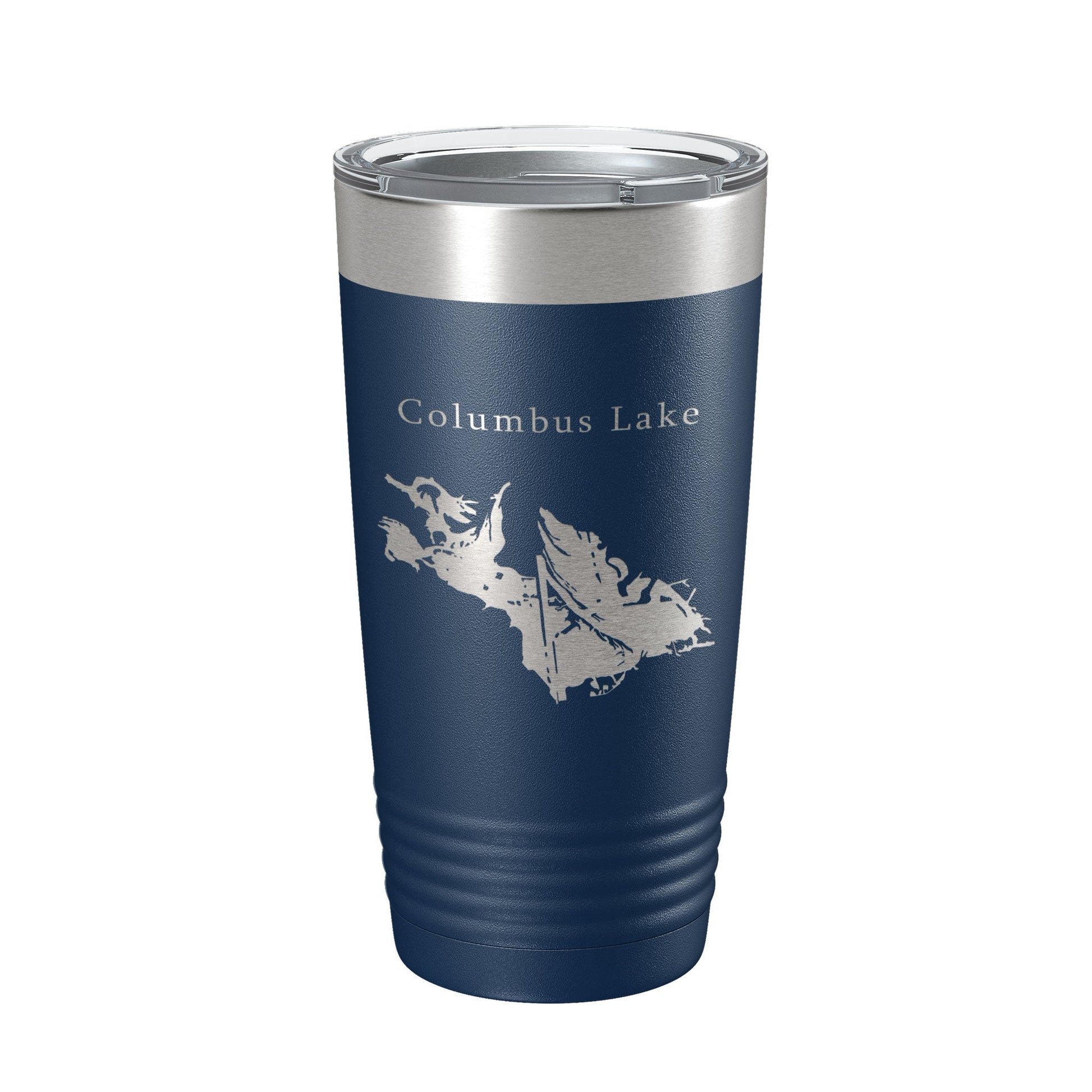 Columbus Lake Map Tumbler Travel Mug Insulated Laser Engraved Coffee Cup Mississippi 20 oz-2