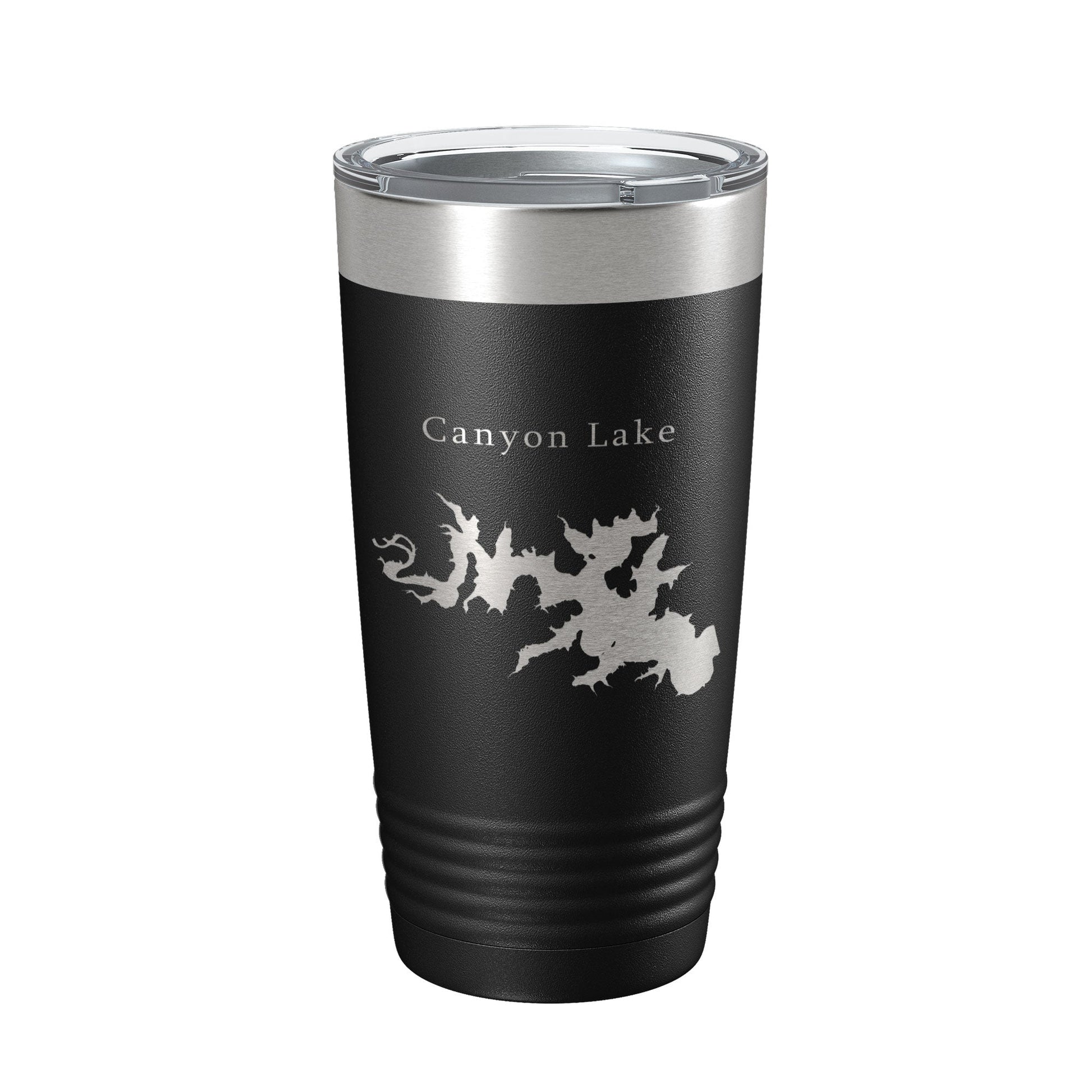 Canyon Lake Map Tumbler Travel Mug Insulated Laser Engraved Coffee Cup Texas 20 oz-0