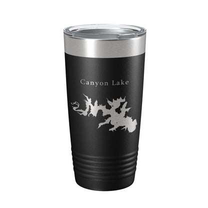 Canyon Lake Map Tumbler Travel Mug Insulated Laser Engraved Coffee Cup Texas 20 oz-5