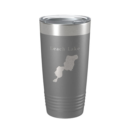 Leach Lake Map Tumbler Travel Mug Insulated Laser Engraved Coffee Cup Michigan 20 oz-16