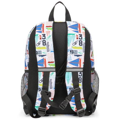 Kids Backpack | 16" Tall | Sailboats-4