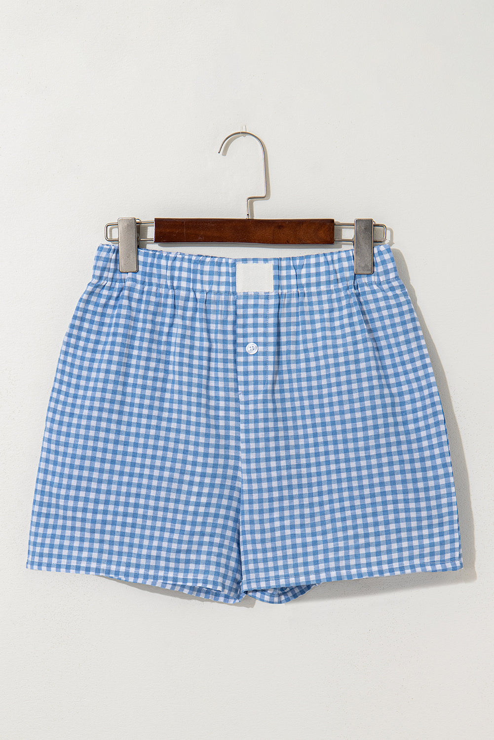 Gingham High Waist Shorts-5