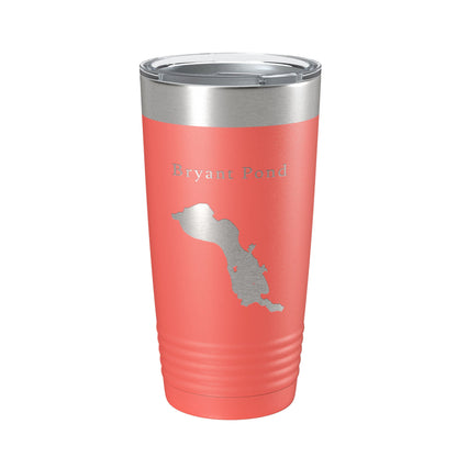Bryant Pond Lake Christopher Map Tumbler Travel Mug Insulated Laser Engraved Coffee Cup Maine 20 oz-20