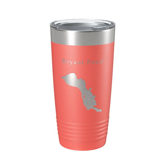 Bryant Pond Lake Christopher Map Tumbler Travel Mug Insulated Laser Engraved Coffee Cup Maine 20 oz-20