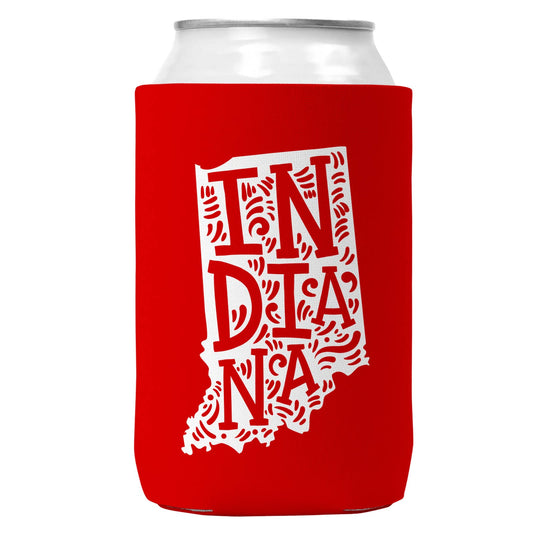 Indiana Can Coozie Cooler for 12oz Cans Indiana State Koozie-0